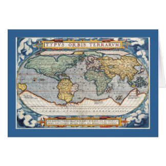 Mapa del mundo del siglo XVI antiguo