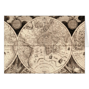 Mapa del mundo del vintage