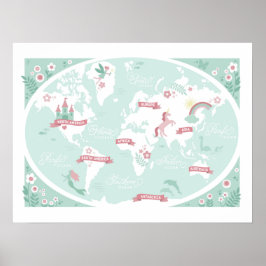 Mapa del mundo encantado - Arte infantil