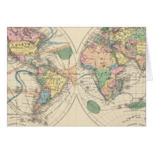 Mapa del mundo litografiado