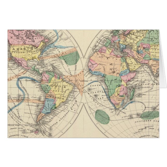 Mapa del mundo litografiado (Anverso (Horizontal))