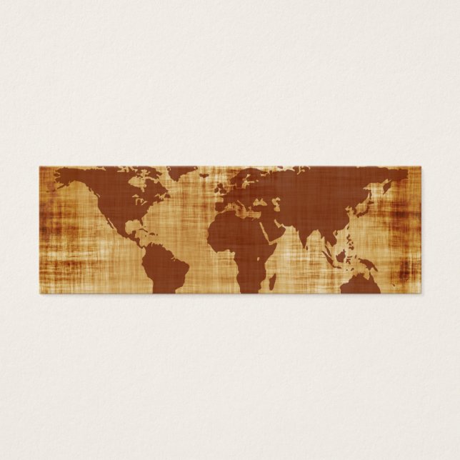Mapa del mundo ondulado textualizado (Frente)