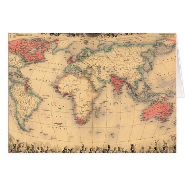 Mapa del mundo que muestra el Imperio británico (Anverso (Horizontal))
