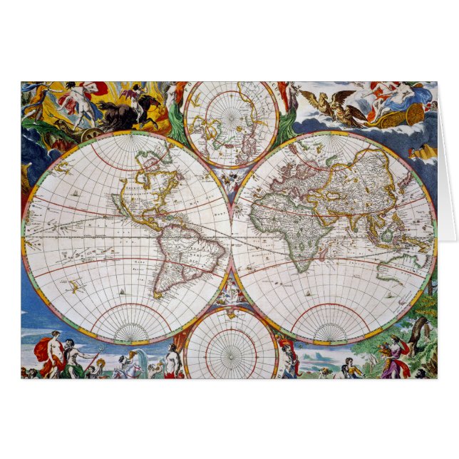 MAPA DEL MUNDO, siglo XVII (Anverso (Horizontal))
