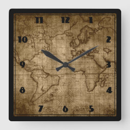 Mapa del Mundo Viejo - Reloj Personalizado