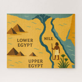 Mapa del Nilo de Egipto Mistigón rompecabezas del 