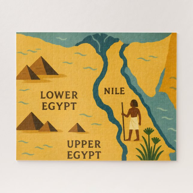 Mapa del Nilo de Egipto Mistigón rompecabezas del  (Horizontal)