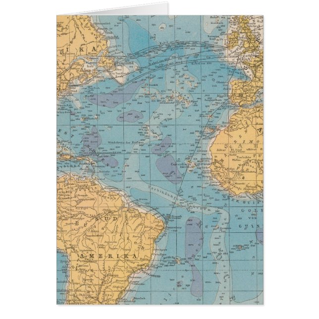 Mapa del Océano Atlántico (Frente)