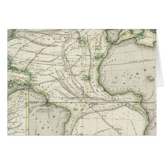 Mapa del Océano Atlántico (Anverso (Horizontal))