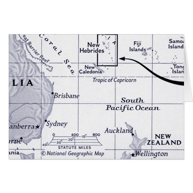 Mapa del océano de South Pacific (Anverso (Horizontal))