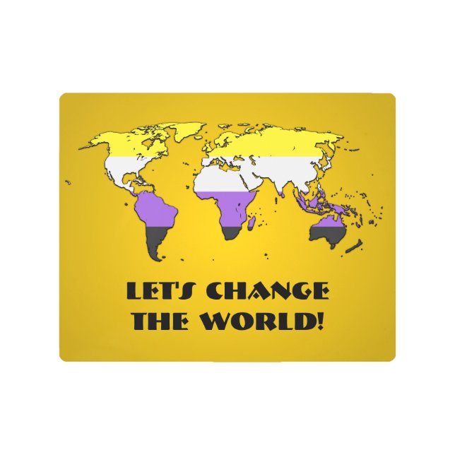 Mapa del Orgullo No Binario del Arte de la Pared M (Anverso)