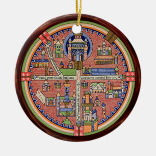 Mapa del ornamento de Jerusalén