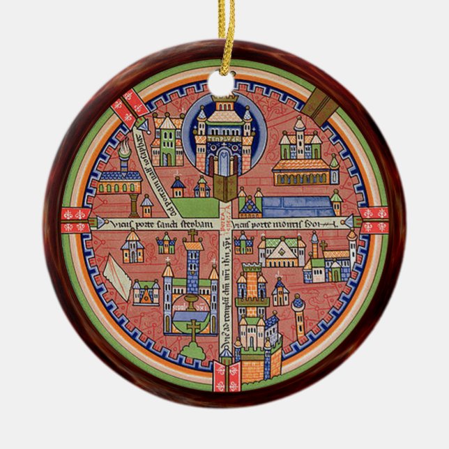 Mapa del ornamento de Jerusalén (Frente)