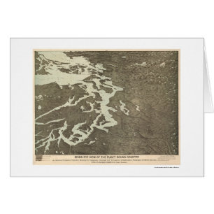 Mapa del país de Puget Sound en Washington 1891