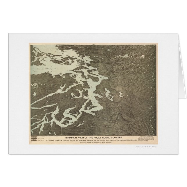 Mapa del país de Puget Sound en Washington 1891 (Anverso (Horizontal))