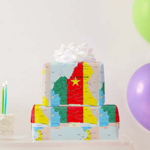 Mapa Del Papel De Envoltura De Camerún