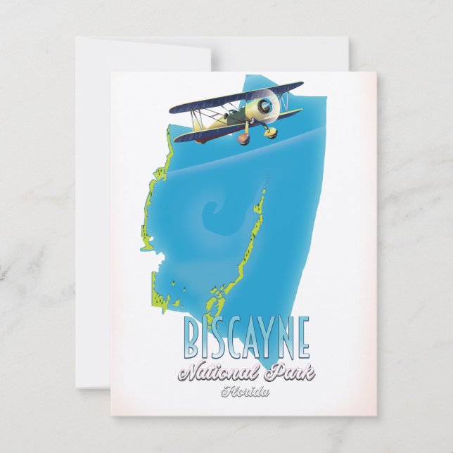 mapa del parque nacional Biscayne Florida (Anverso)