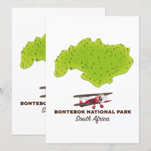 Mapa del Parque Nacional Bontebok Sudáfrica
