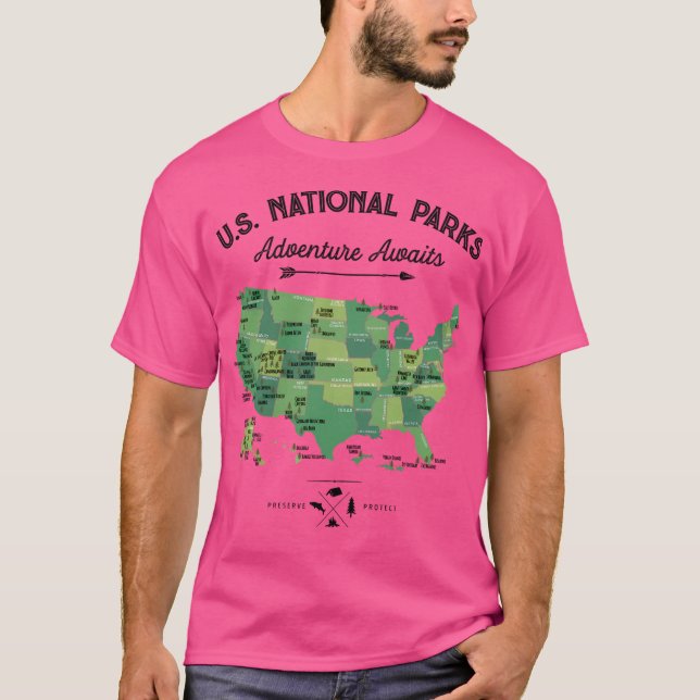 Mapa del Parque Nacional de la camiseta vieja - To (Anverso)
