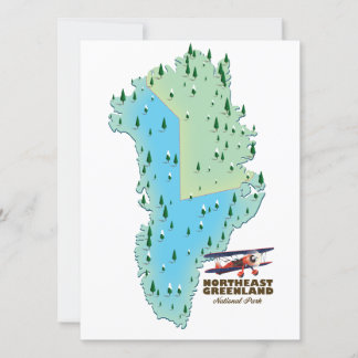 mapa del Parque Nacional del noreste de Groenlandi