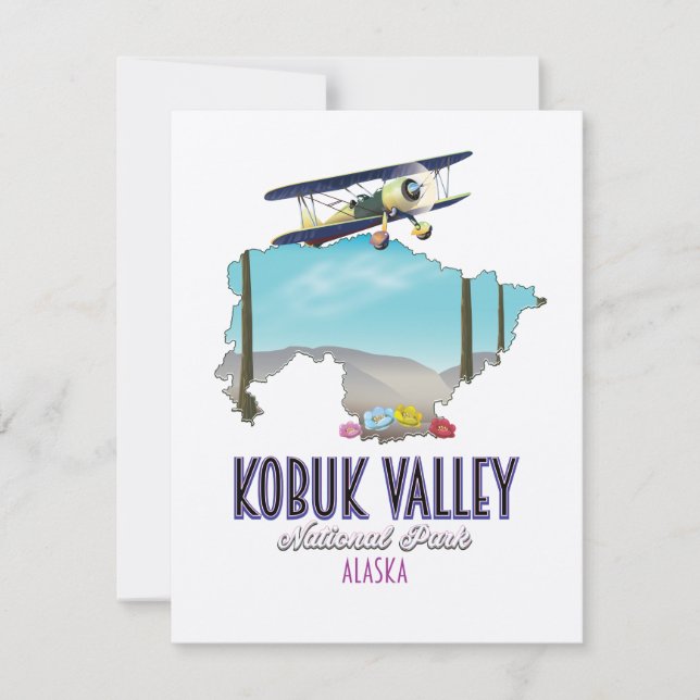 Mapa del parque nacional del valle de Kobuk Alaska (Anverso)
