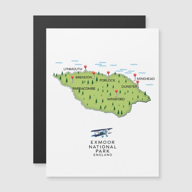 Mapa del Parque Nacional Exmoor (Anverso/Reverso)
