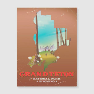 Mapa del Parque Nacional Grand Teton Wyoming