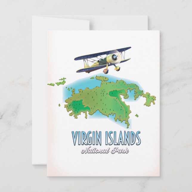 mapa del Parque Nacional Islas Vírgenes (Anverso)