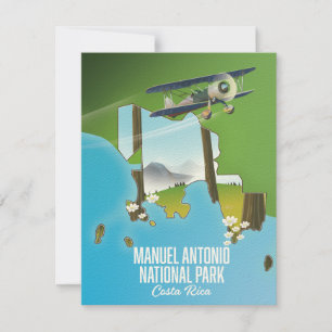 Mapa del Parque Nacional Manuel Antonio, Costa Ric