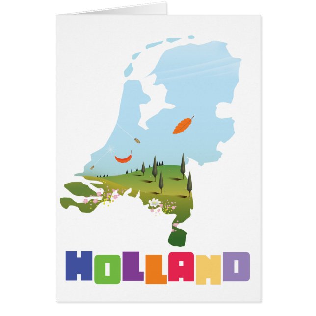 Mapa del personalizado de Holland (Frente)
