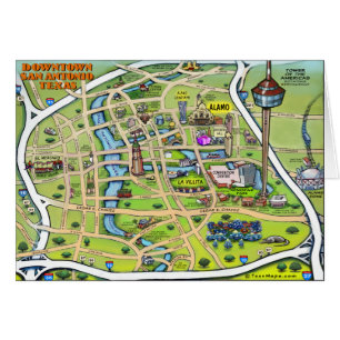 Mapa del Personalizado del centro de San Antonio