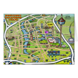 Mapa del Personalizado del centro de San Antonio