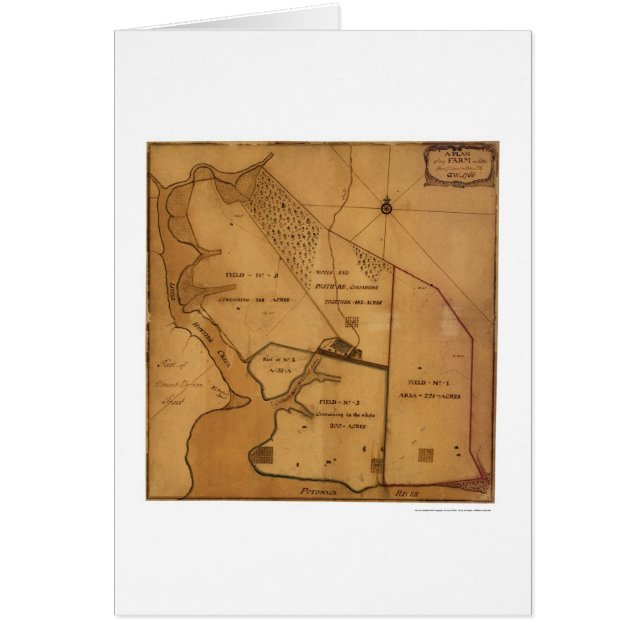 Mapa del plan de la granja de George Washington - (Frente)