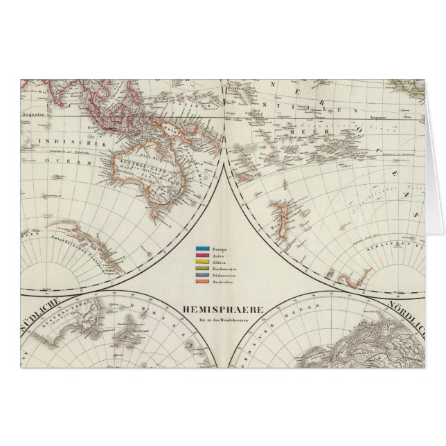 Mapa del Planiglob der Erde Atlas (Anverso (Horizontal))