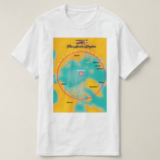 Mapa del polo norte de la región ártica