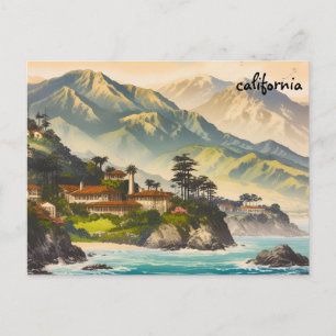 mapa del río California tarjetas postales de corre
