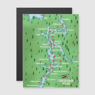 Mapa del río Shannon Irlanda