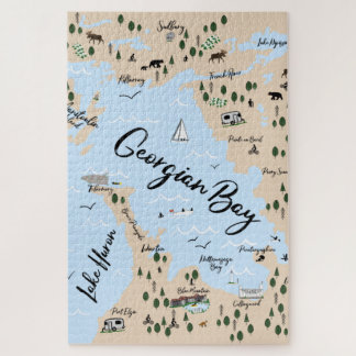 Mapa del rompecabezas de la bahía georgiana