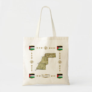 Mapa del Sahara Occidental + Bolsa de banderas
