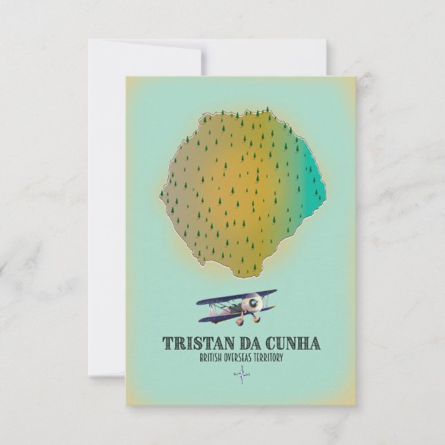 Mapa del Territorio Británico de Ultramar de Trist (Anverso)