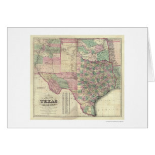 Mapa del territorio de Tejas por Colton 1872
