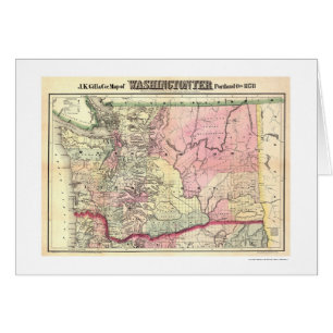 Mapa del territorio de Washington por la papada