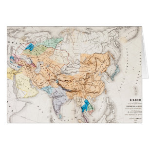 Mapa del tiempo de Asia el de Kublai Khan
