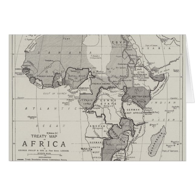 Mapa del tratado de África (Anverso (Horizontal))