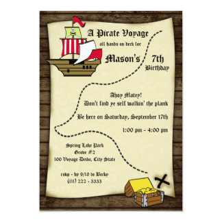 Invitacion Cumpleaños Pirata