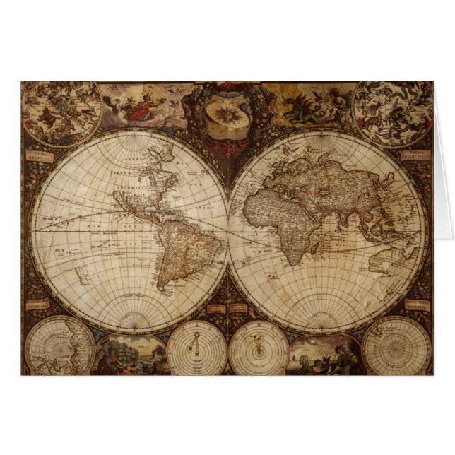 Mapa del vintage (Anverso (Horizontal))