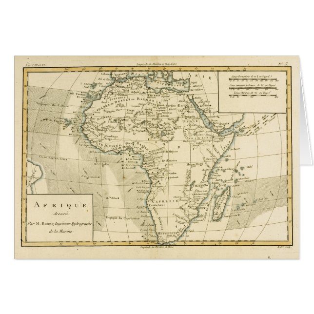 Mapa del vintage de África (Anverso (Horizontal))