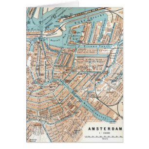 Mapa del vintage de Amsterdam (1905)