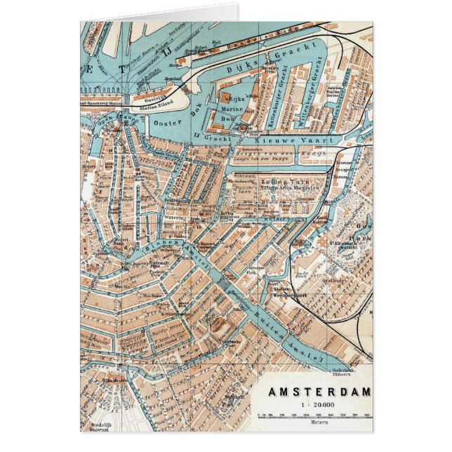 Mapa del vintage de Amsterdam (1905) (Frente)