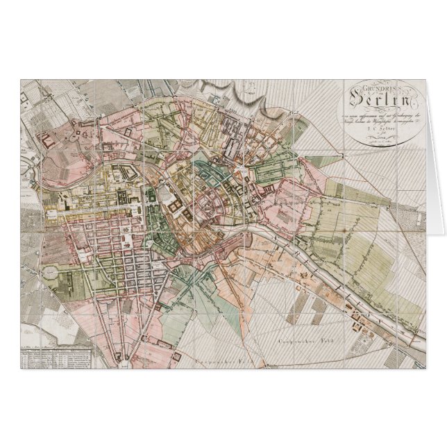 Mapa del vintage de Berlín (1811) (Anverso (Horizontal))